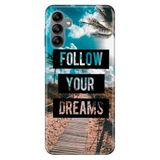 Senada Samsung Galaxy A04S İle Uyumlu Kılıf Silikon Desenli Resimli Kapak Follow Your Dreams