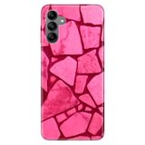 Senada Samsung Galaxy A04S İle Uyumlu Kılıf Silikon Desenli Resimli Kapak Pembe Beton