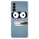 Senada Samsung Galaxy A04S İle Uyumlu Kılıf Silikon Desenli Resimli Kapak Robot Smoke