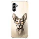 Senada Samsung Galaxy A04S İle Uyumlu Kılıf Silikon Desenli Resimli Kapak Sfenks Kedi