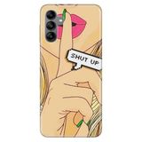 Senada Samsung Galaxy A04S İle Uyumlu Kılıf Silikon Desenli Resimli Kapak Shut Up