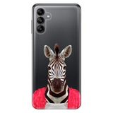 Senada Samsung Galaxy A04S İle Uyumlu Kılıf Silikon Desenli Resimli Kapak Şirin Zebra