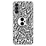 Senada Samsung Galaxy A04S İle Uyumlu Kılıf Silikon Desenli Resimli Kapak Skull White