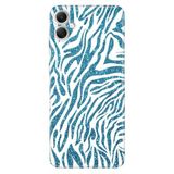 Senada Samsung Galaxy A07 İle Uyumlu Kılıf 6.7 İnc Dekoratif Silikon Baskılı Kapak Parıldayan Zebra