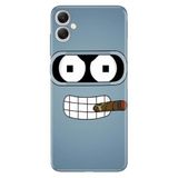 Senada Samsung Galaxy A07 İle Uyumlu Kılıf 6.7 İnc Dekoratif Silikon Baskılı Kapak Robot Smoke