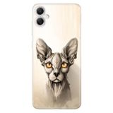 Senada Samsung Galaxy A07 İle Uyumlu Kılıf 6.7 İnc Dekoratif Silikon Baskılı Kapak Sfenks Kedi