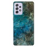 Senada Samsung Galaxy A13 İle Uyumlu Kılıf 0.4 Mm Lazer Kesim Silikon Kapak Mavi Mermer