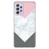 Senada Samsung Galaxy A13 İle Uyumlu Kılıf 0.4Mm Lazer Kesim Silikon Kapak Beyaz Gri Mermer