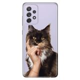 Senada Samsung Galaxy A13 İle Uyumlu Kılıf 0.4Mm Lazer Kesim Silikon Kapak Düşün Be Kedi