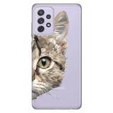 Senada Samsung Galaxy A13 İle Uyumlu Kılıf 0.4Mm Lazer Kesim Silikon Kapak Kedi Prisma
