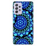 Senada Samsung Galaxy A13 İle Uyumlu Kılıf 0.4Mm Lazer Kesim Silikon Kapak Mavi Mandala