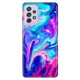 Senada Samsung Galaxy A13 İle Uyumlu Kılıf 0.4Mm Lazer Kesim Silikon Kapak Mavi Pembe Ilizyon