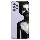 Senada Samsung Galaxy A13 İle Uyumlu Kılıf 0.4Mm Lazer Kesim Silikon Kapak Siyahlı Kadın
