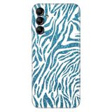 Senada Samsung Galaxy A14 İle Uyumlu Kılıf Silikon Desenli Resimli Kapak Parıldayan Zebra