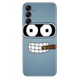 Senada Samsung Galaxy A14 İle Uyumlu Kılıf Silikon Desenli Resimli Kapak Robot Smoke