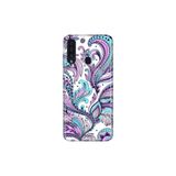 Senada Samsung Galaxy A20S İle Uyumlu Kılıf Tioserisi Resimli Silikon Mavi Mandala