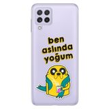 Senada Samsung Galaxy A22 / M22 / M32 ile Uyumlu Kılıf Desenli Baskılı Silikon Ben Aslında Yoğum