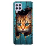 Senada Samsung Galaxy A22 / M22 / M32 ile Uyumlu Kılıf Resimli Desenli Silikon Cat