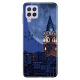 Senada Samsung Galaxy A22 / M22 / M32 ile Uyumlu Kılıf Resimli Desenli Silikon Galata Moon