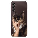Senada Samsung Galaxy A24 İle Uyumlu Kılıf Silikon Desenli Resimli Uv Kapak Düşün Be Kedi