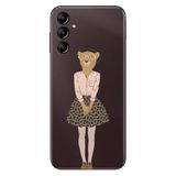 Senada Samsung Galaxy A24 İle Uyumlu Kılıf Silikon Desenli Resimli Uv Kapak Kolejli Leopar