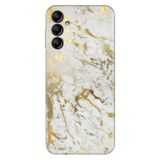 Senada Samsung Galaxy A25 İle Uyumlu Kılıf Silikon Desenli Resimli Kapak Altın Mermer