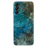 Senada Samsung Galaxy A25 İle Uyumlu Kılıf Silikon Desenli Resimli Kapak Mavi Mermer