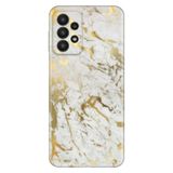 Senada Samsung Galaxy A33 İle Uyumlu Kılıf 0.4Mm Lazer Kesim Silikon Kapak Altın Mermer