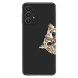 Senada Samsung Galaxy A33 İle Uyumlu Kılıf 0.4Mm Lazer Kesim Silikon Kapak Cat Look