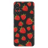 Senada Samsung Galaxy A33 İle Uyumlu Kılıf 0.4Mm Lazer Kesim Silikon Kapak Çilek Motif