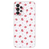 Senada Samsung Galaxy A33 İle Uyumlu Kılıf 0.4Mm Lazer Kesim Silikon Kapak Çilek