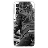 Senada Samsung Galaxy A33 İle Uyumlu Kılıf 0.4Mm Lazer Kesim Silikon Kapak Harleymoto Girl