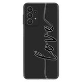 Senada Samsung Galaxy A33 İle Uyumlu Kılıf 0.4Mm Lazer Kesim Silikon Kapak Love Dizayn