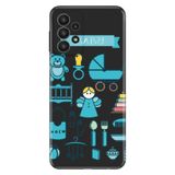 Senada Samsung Galaxy A33 İle Uyumlu Kılıf 0.4Mm Lazer Kesim Silikon Kapak Mavi Bebek