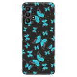 Senada Samsung Galaxy A33 İle Uyumlu Kılıf 0.4Mm Lazer Kesim Silikon Kapak Mavi Kelebek