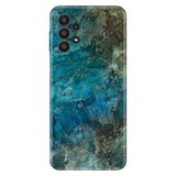Senada Samsung Galaxy A33 İle Uyumlu Kılıf 0.4Mm Lazer Kesim Silikon Kapak Mavi Mermer