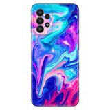 Senada Samsung Galaxy A33 İle Uyumlu Kılıf 0.4Mm Lazer Kesim Silikon Kapak Mavi Pembe Ilizyon