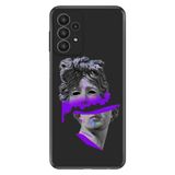 Senada Samsung Galaxy A33 İle Uyumlu Kılıf 0.4Mm Lazer Kesim Silikon Kapak Mor Heykel