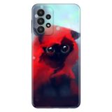 Senada Samsung Galaxy A33 İle Uyumlu Kılıf 0.4Mm Lazer Kesim Silikon Kapak Red Cat