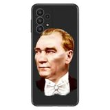 Senada Samsung Galaxy A33 İle Uyumlu Kılıf 0.4Mm Lazer Kesim Silikon Kapak Smokin Atatürk
