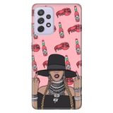 Senada Samsung Galaxy A33 Uyumlu 5G İle Uyumlu Kılıf Tioserisi Silikon Kapak Art Chili Girl