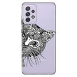 Senada Samsung Galaxy A33 Uyumlu 5G İle Uyumlu Kılıf Tioserisi Silikon Kapak Tekir Kedi Mandala