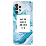 Senada Samsung Galaxy A33 Uyumluile Uyumlu Kılıf 0.4Mm Lazer Kesim Silikon Kapak Work Hard Dream Big