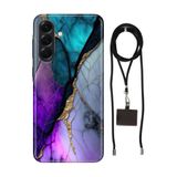 Senada Samsung Galaxy A36 A366B ile Uyumlu Kılıf Altın Tozu İpli Boyun Askısı