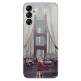 Senada Samsung Galaxy A54 İle Uyumlu Kılıf Silikon Desenli Resimli Kapak Kırmızılı Kadın