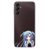 Senada Samsung Galaxy A54 İle Uyumlu Kılıf Silikon Desenli Resimli Kapak Mavi Anime Kız