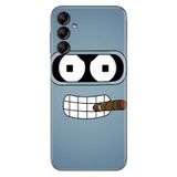 Senada Samsung Galaxy A54 İle Uyumlu Kılıf Silikon Desenli Resimli Kapak Robot Smoke