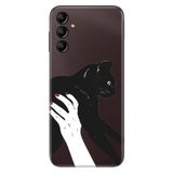 Senada Samsung Galaxy A54 İle Uyumlu Kılıf Silikon Desenli Resimli Kapak Sanat Kedi