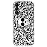 Senada Samsung Galaxy A54 İle Uyumlu Kılıf Silikon Desenli Resimli Kapak Skull White