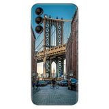 Senada Samsung Galaxy A54 İle Uyumlu Kılıf Silikon Desenli Resimli Uv Kapak Brooklyn Köprüsü